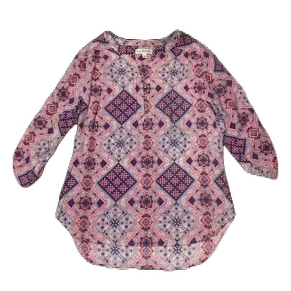 Kim Rogers Geometric Blouse Size S